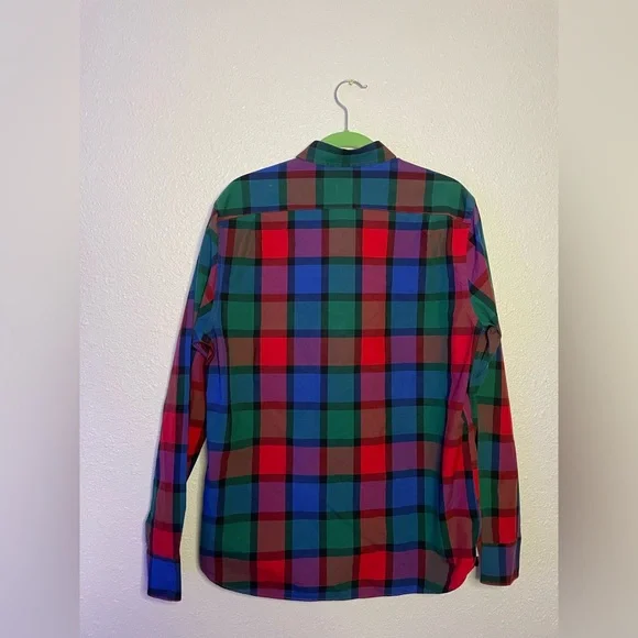 Bonobos Plaid Long Sleeve Button Down Dress Shirt Men’s Size Medium - Picture 2 of 6